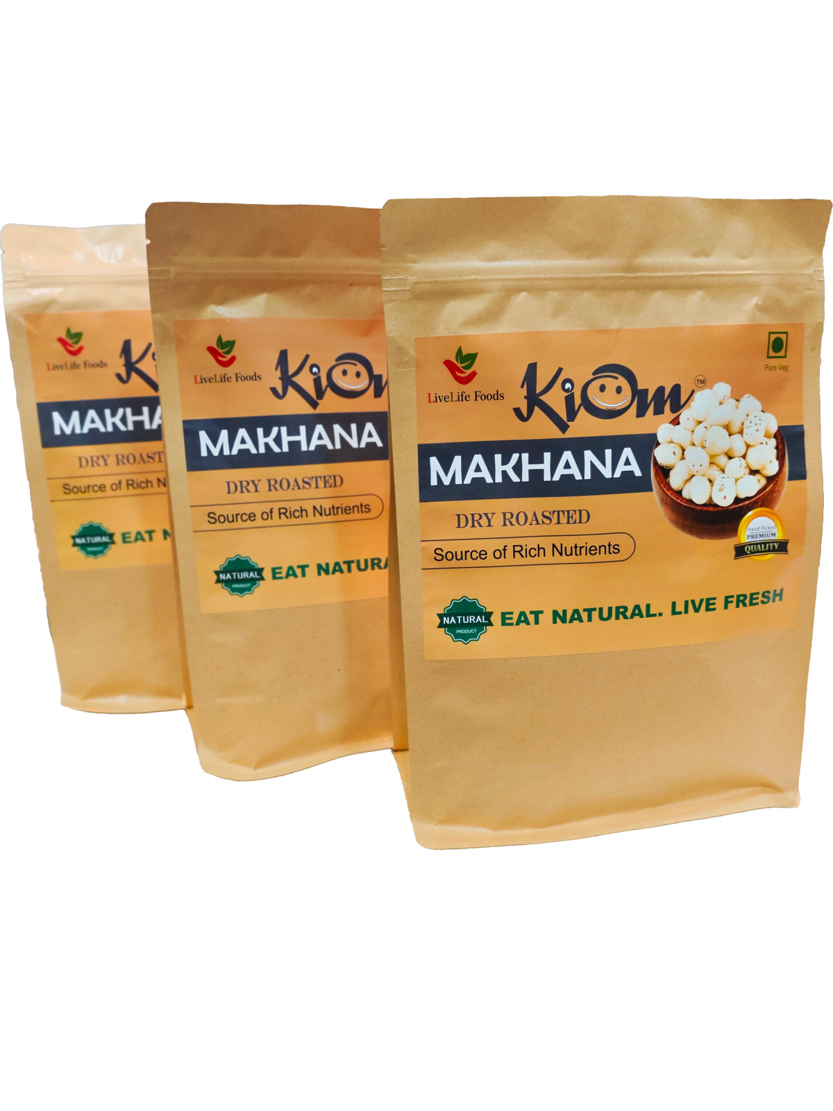 300 grams Combo (100x3) Premium Dry Roasted Makhana